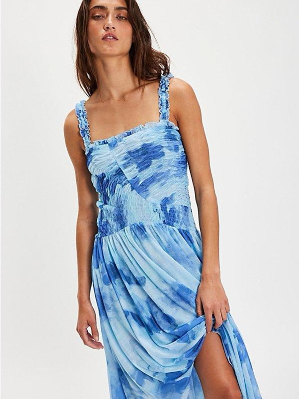 Free People Blue Tie-Dye Maxi Dress